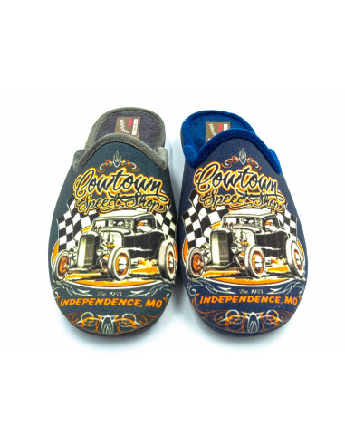 60 11 zapatilla de casa para caballero con suela de caucho