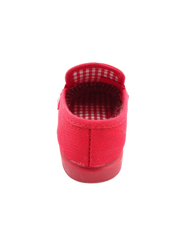 mocasin de tela fluorescente con suela de goma para nino