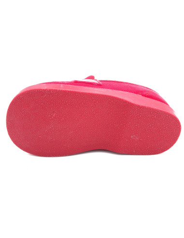 mocasin de tela fluorescente con suela de goma para nino