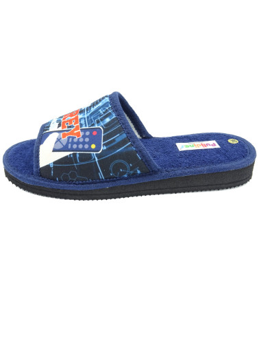 zapatilla para cadete de toalla y con suela microporosa