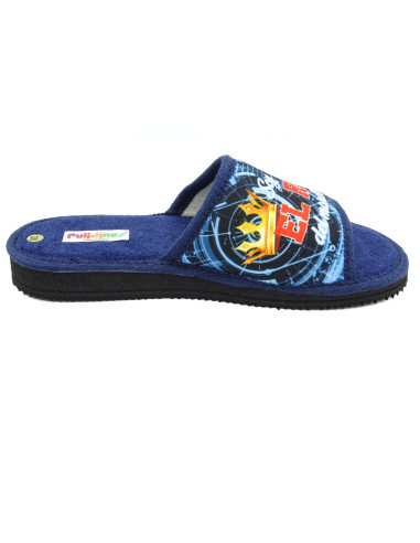 zapatilla para cadete de toalla y con suela microporosa