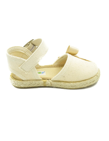 espartena de nina con lazo y suela de goma