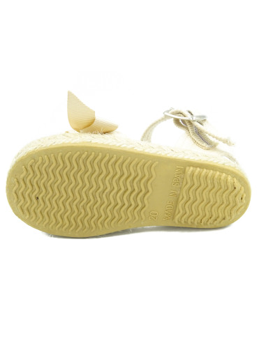 espartena de nina con lazo y suela de goma