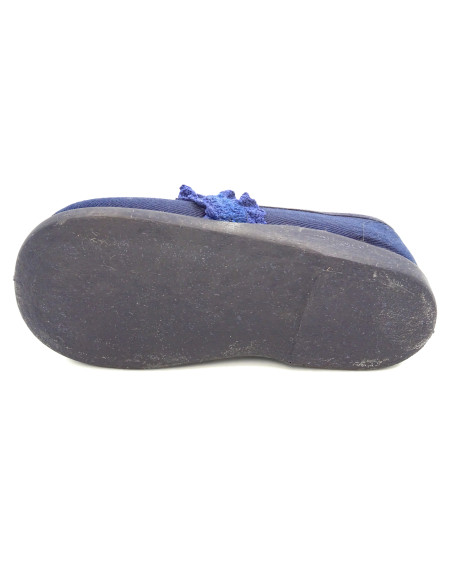 manoletina de tela con suela de goma para nina