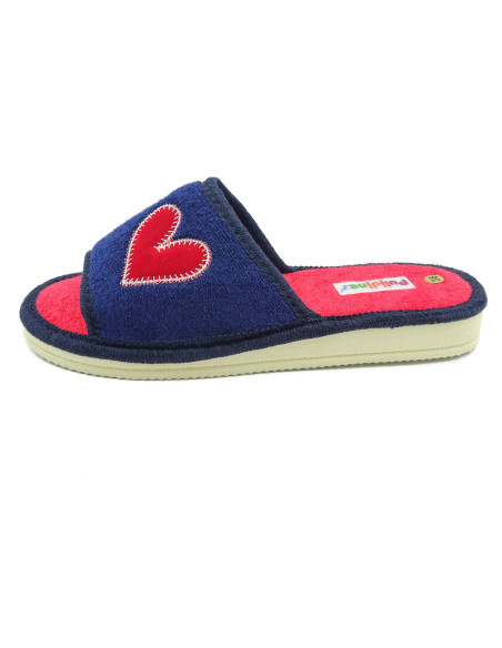 zapatilla de casa para mujer de toalla con suela microporosa