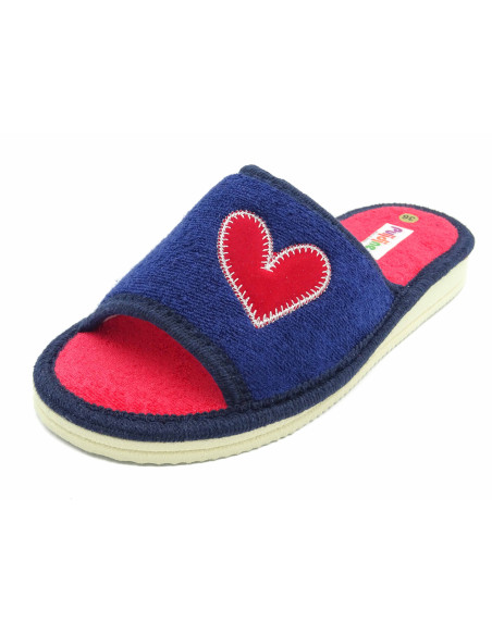 zapatilla de casa para mujer de toalla con suela microporosa
