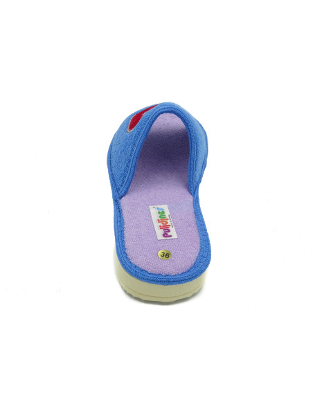 zapatilla de casa para mujer de toalla con suela microporosa