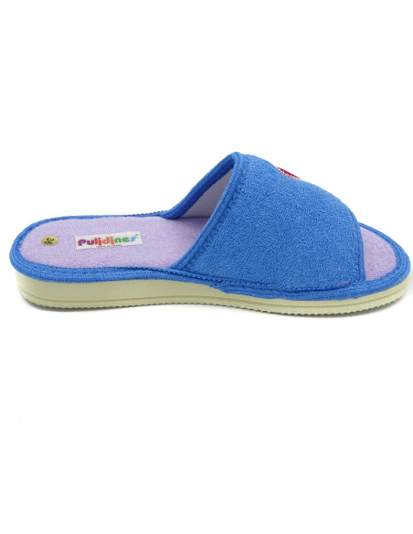 zapatilla de casa para mujer de toalla con suela microporosa
