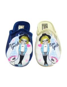 zapatilla de casa para senora con la suela de caucho 2