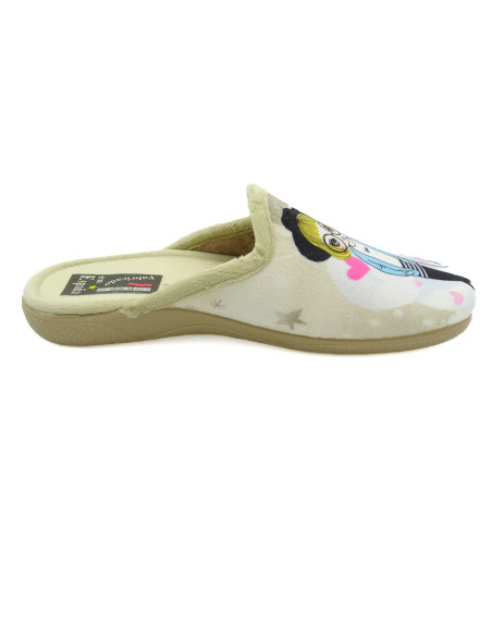 zapatilla de casa para senora con la suela de caucho