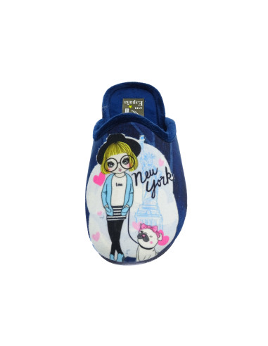 zapatilla de casa para senora con la suela de caucho