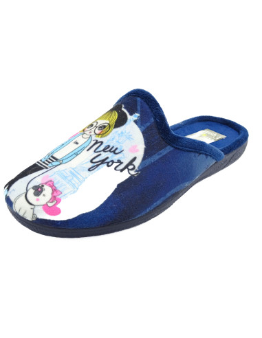 zapatilla de casa para senora con la suela de caucho