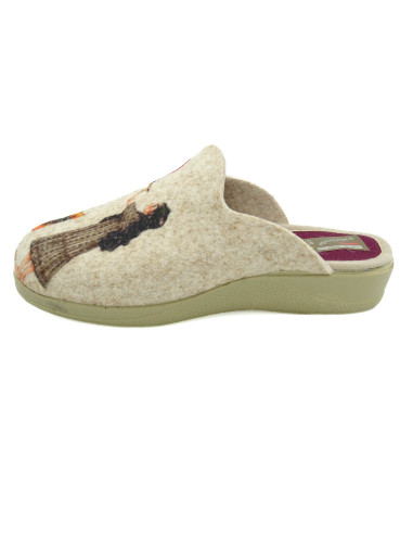 zapatilla de casa de senora con cuna de caucho