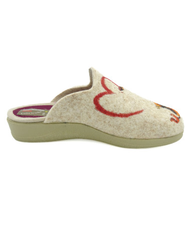 zapatilla de casa de senora con cuna de caucho