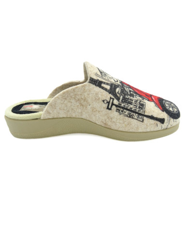 zapatilla de casa para mujer con la cuna de caucho