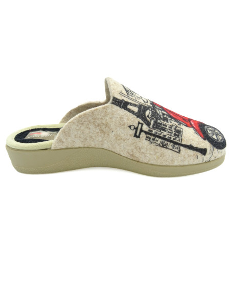 zapatilla de casa para mujer con la cuna de caucho