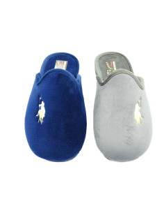 zapatilla de casa para caballero con las suela de caucho