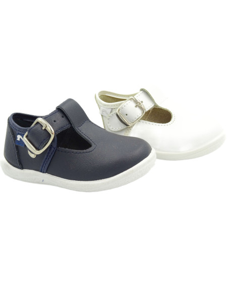 Pepito para nino de piel con hebilla