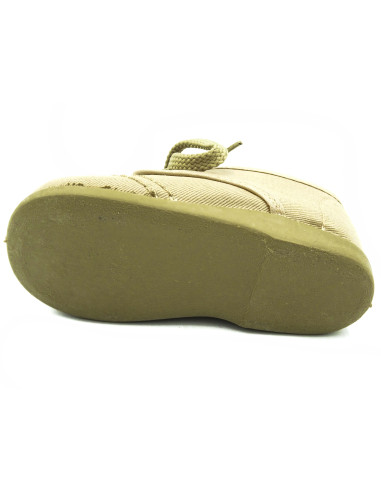 blucher de tela para nino con suela de goma y cordones al tono