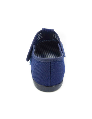 pepito de tela para nino con tira adherente y suela de goma