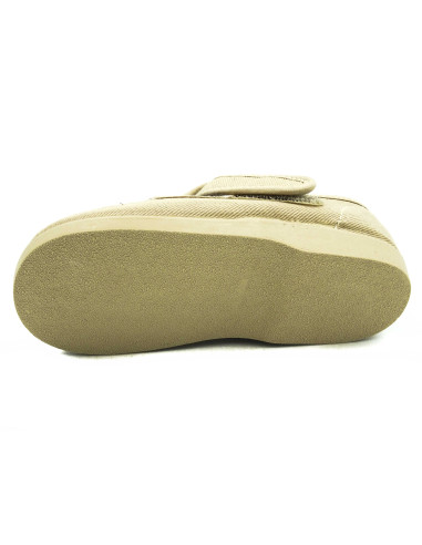 pepito de tela para nino con tira adherente y suela de goma