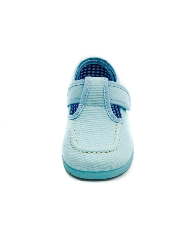 pepito de tela para nino con tira adherente y suela de goma