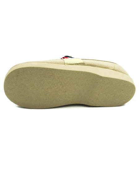 mocasin de tela con bandera de tira de adorno para nino