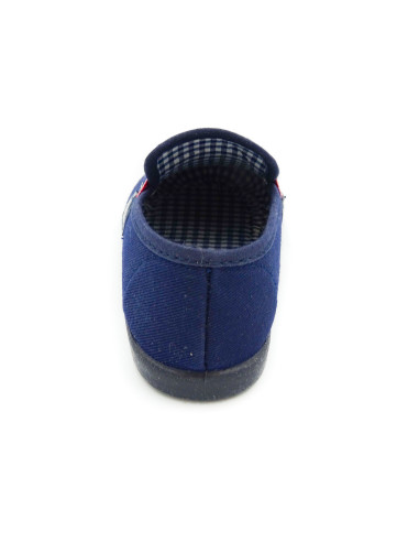 mocasin de tela con bandera de tira de adorno para nino