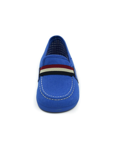 mocasin de tela con bandera de tira de adorno para nino