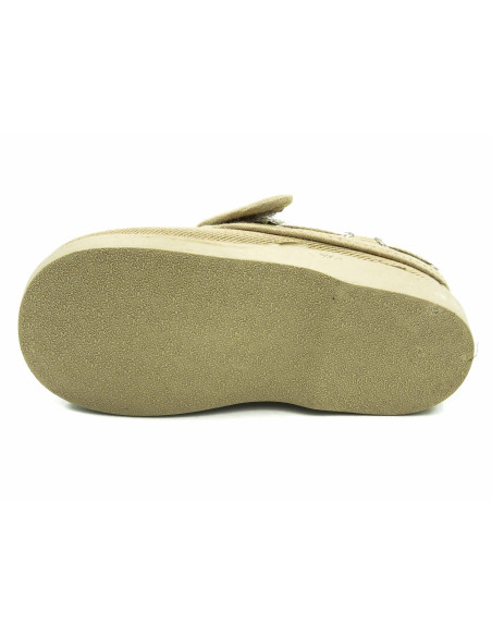 nautico de tela con forro de vichy y suela de goma