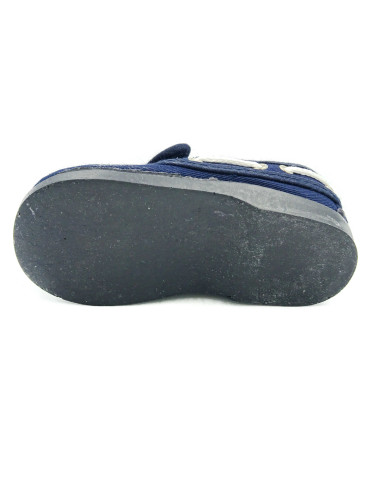 nautico de tela con forro de vichy y suela de goma