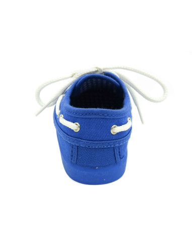 nautico de tela con el forro de vichy y la suela de goma para nino