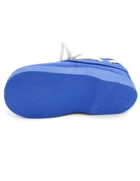 nautico de tela con el forro de vichy y la suela de goma para nino