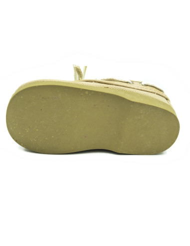 nautico de tela con el forro de vichy y la suela de goma para nino