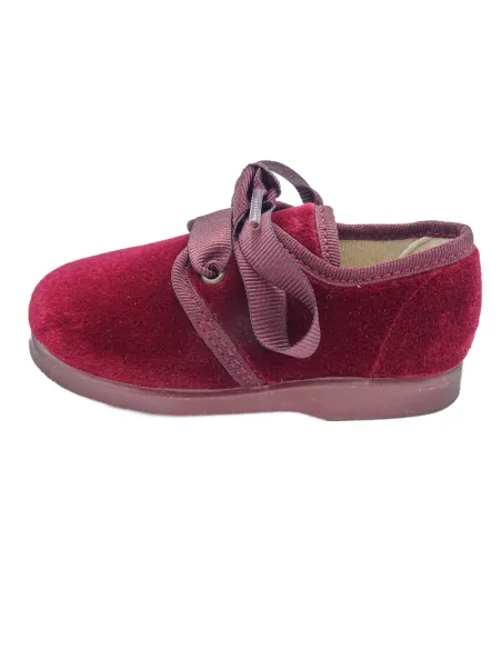 Blucher unixes de terciopelo con lazo de raso