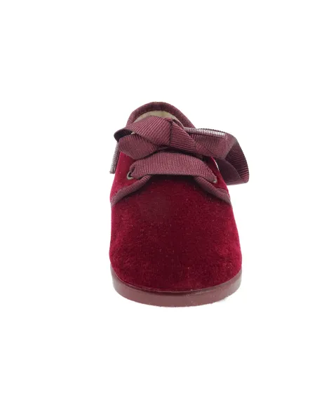 Blucher unixes de terciopelo con lazo de raso