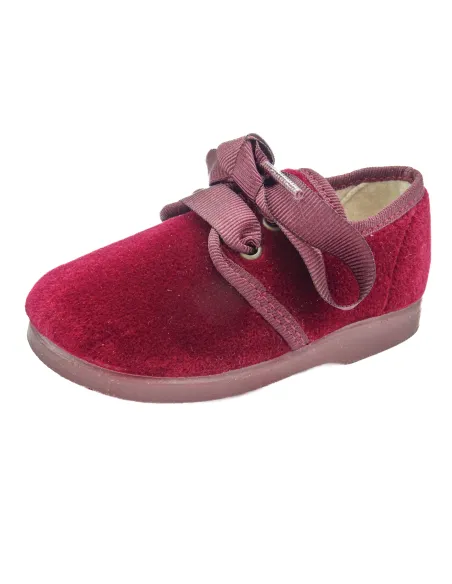 Blucher unixes de terciopelo con lazo de raso