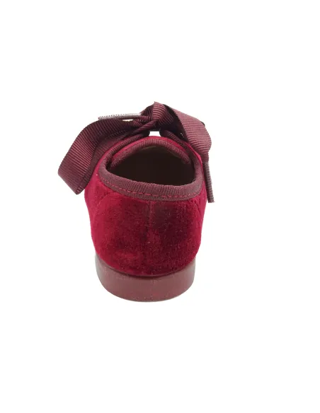 Blucher unixes de terciopelo con lazo de raso