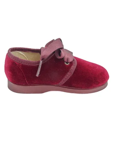 Blucher unixes de terciopelo con lazo de raso