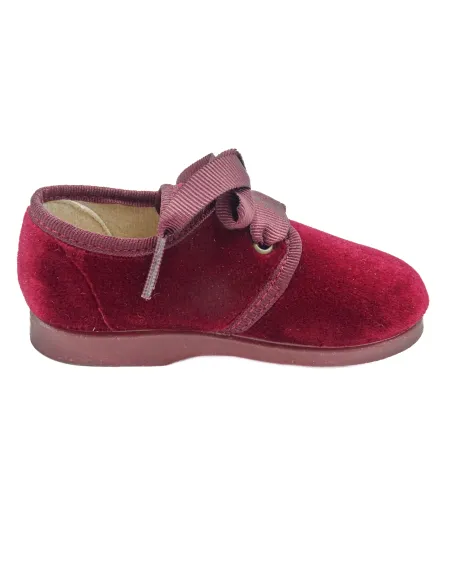 Blucher unixes de terciopelo con lazo de raso