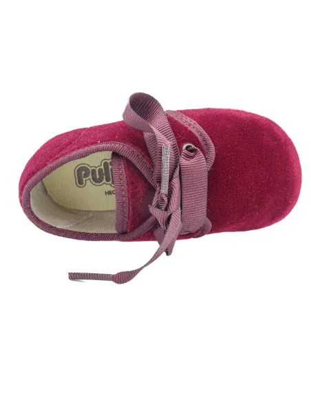 Blucher unixes de terciopelo con lazo de raso