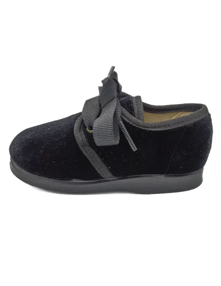 Blucher unixes de terciopelo con lazo de raso