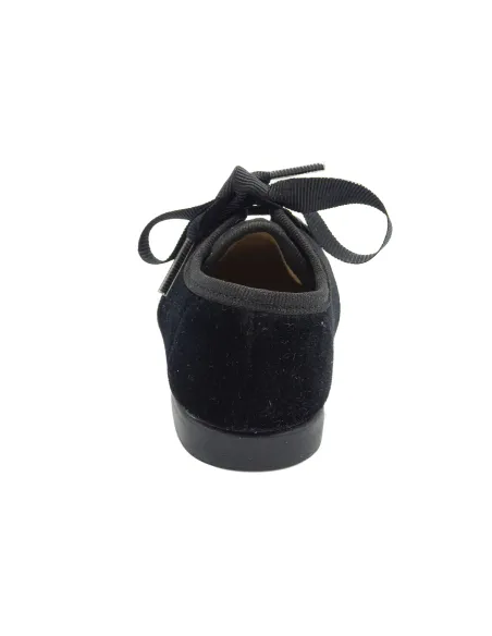 Blucher unixes de terciopelo con lazo de raso