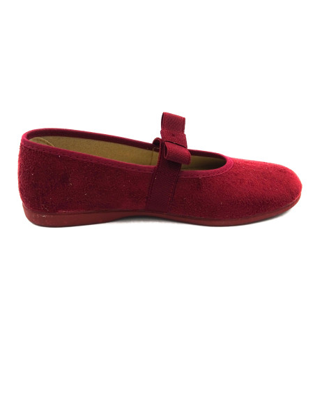 manoletina de serratex con lazo zapatero de goma para nina