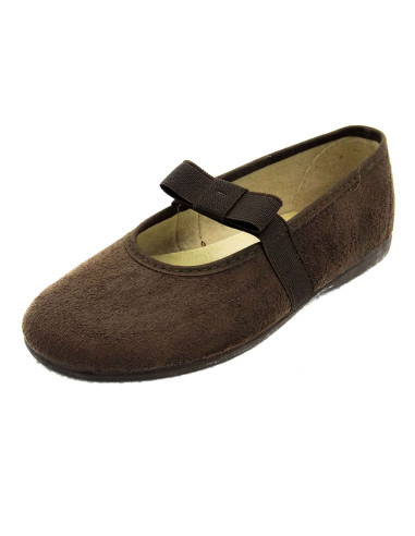 manoletina de serratex con lazo zapatero de goma para nina