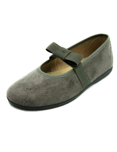 manoletina de serratex con lazo zapatero de goma para nina