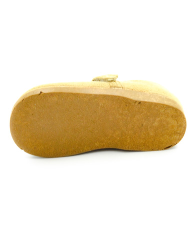 mercedita de nina con adorno de flor y suela de caucho