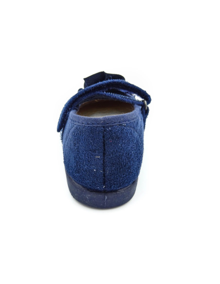 mercedita de nina con adorno de flor y suela de caucho