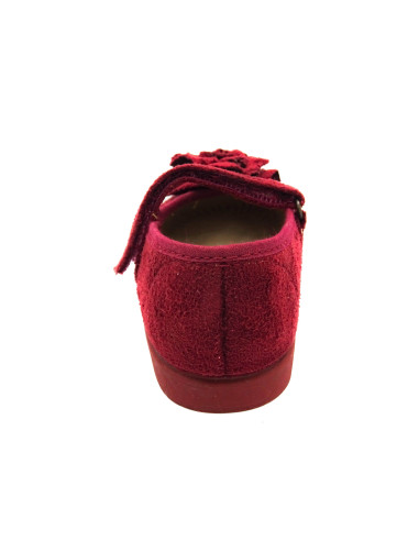 mercedita de nina con adorno de flor y suela de caucho