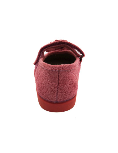 mercedita de nina con adorno de flor y suela de caucho